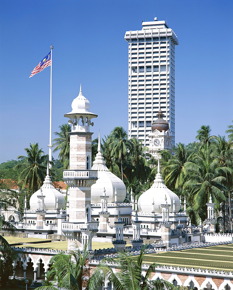 Exterior of the Masjid Jamek, or Friday Mosque, built in 1909, near Merdaka Square, Kuala Lumpur, Malaysia, Southeast Asia, Asia