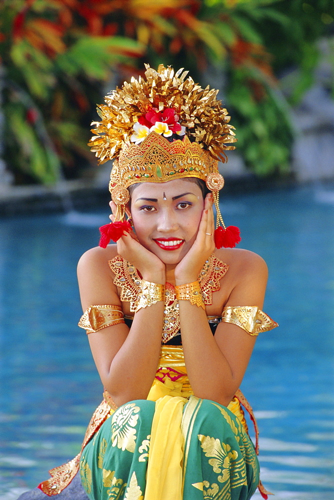 Portrait of a Legong Dancer, Bali, Indonesia