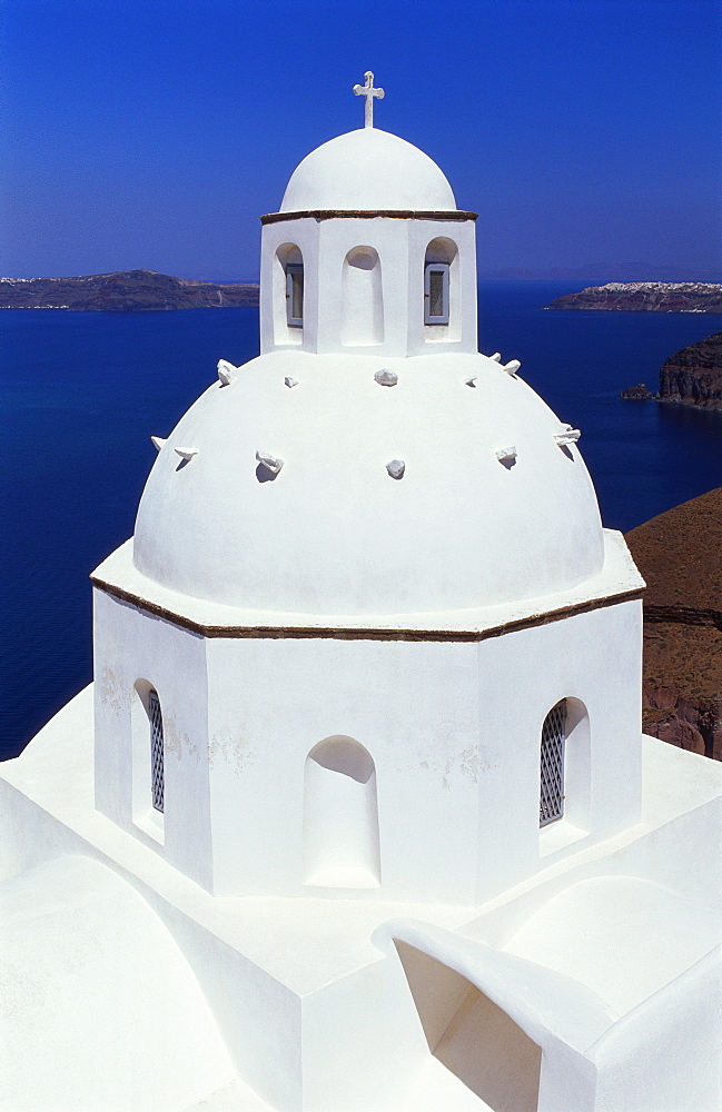 Orthodox Church, Thira, Santorini, Cyclades, Greece