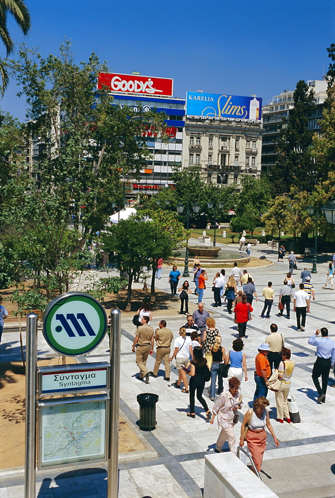 Syntagma Square and Metro, Athens, Greece, Europe