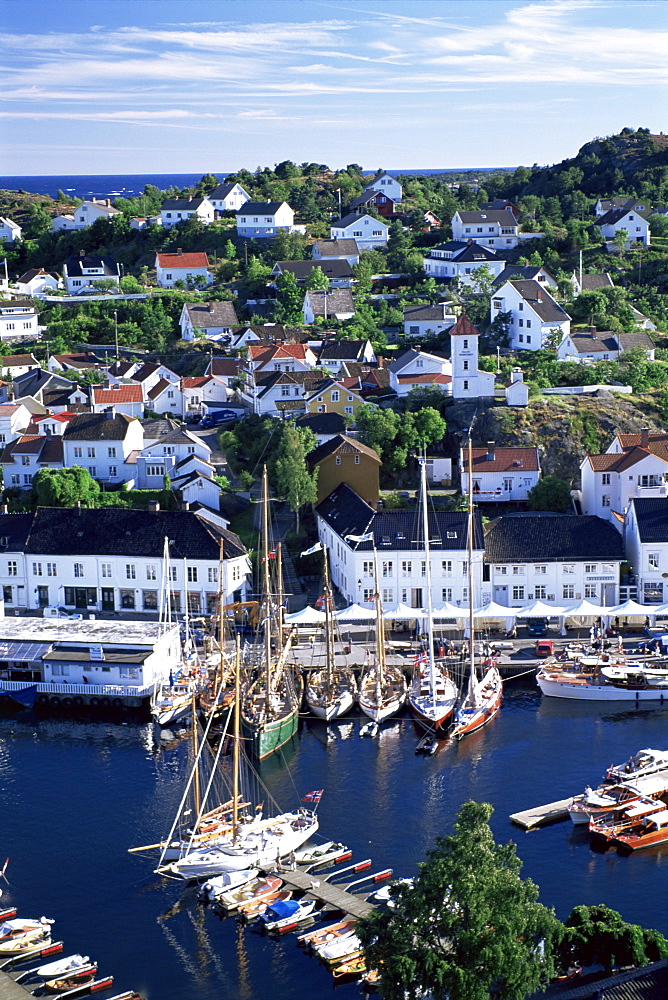 Risor, the White Town on the Skagerrak, south coast, Norway, Scandinavia, Europe