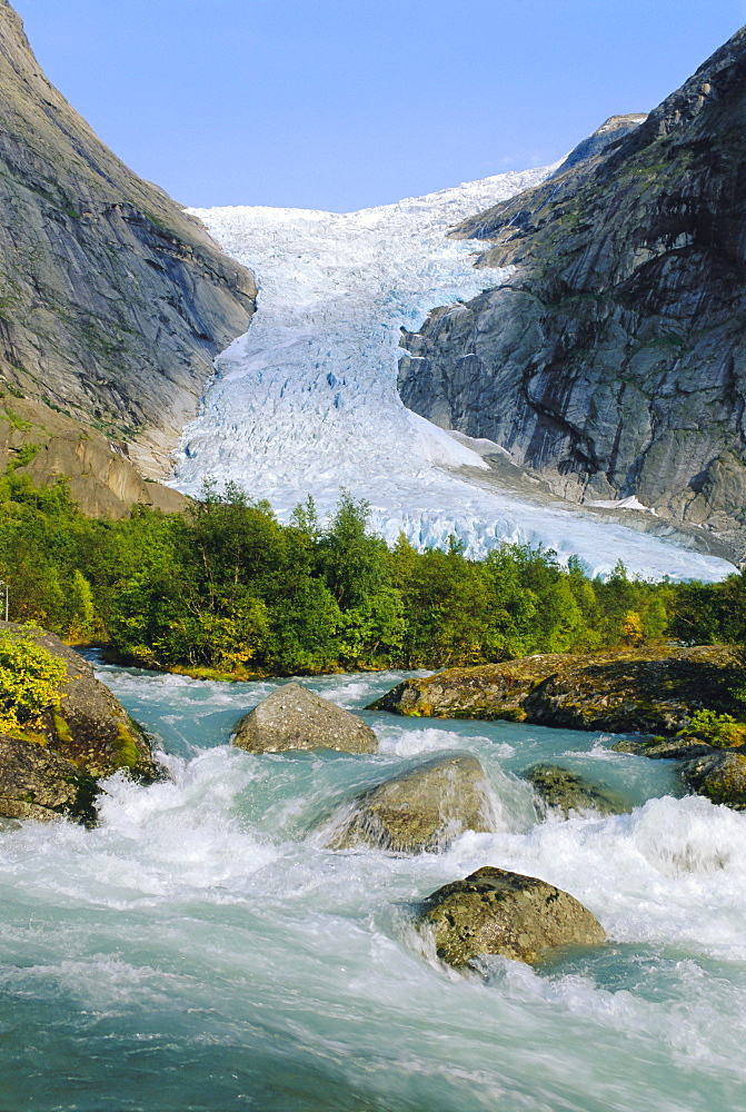 Briksdalbreen Glacier near Olden, Western Fjords, Norway