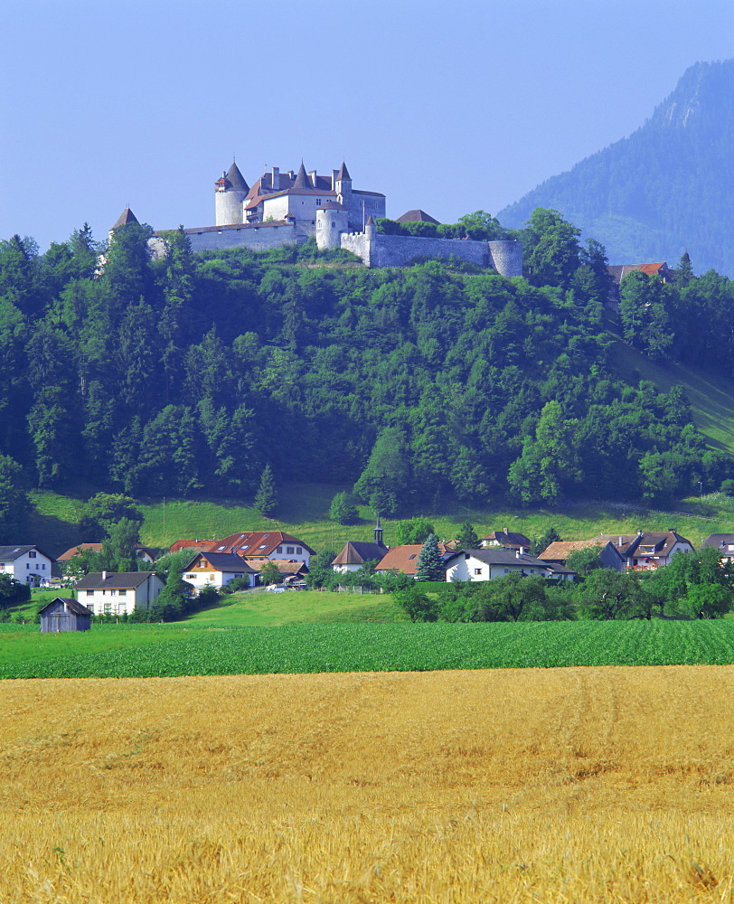 Castle, Gruyeres, Fribourg Canton, Switzerland, Europe