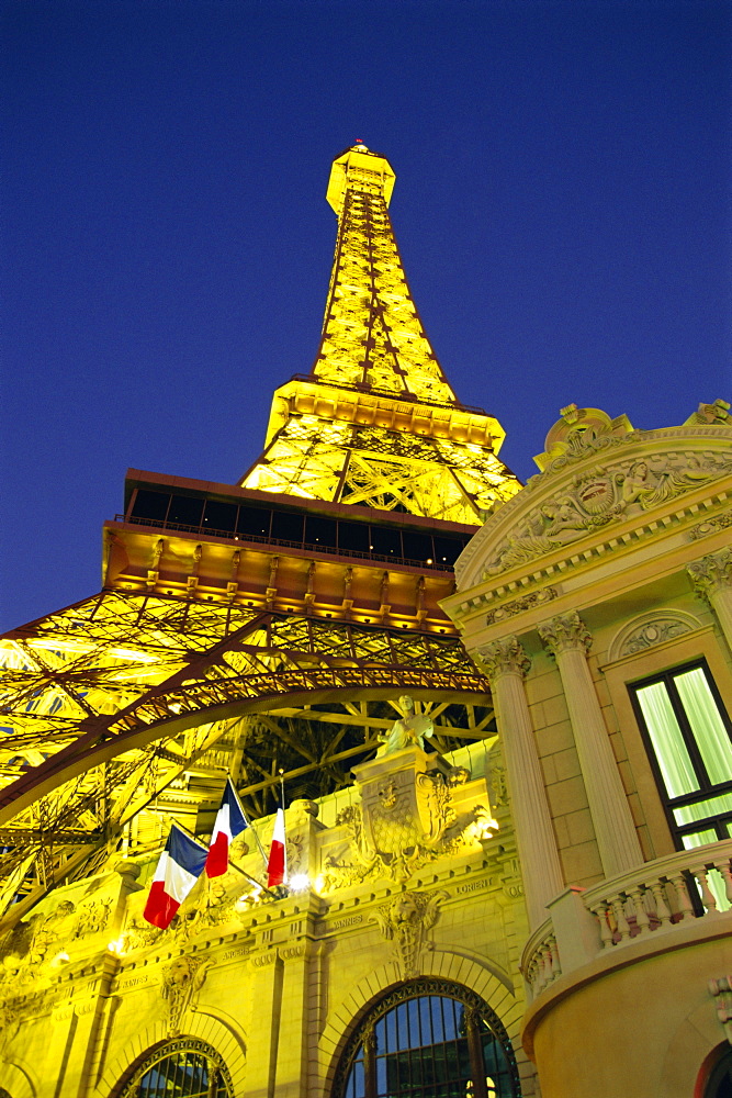 Mock Eiffel Tower, Paris Casino, Las Vegas, Nevada, USA, North America