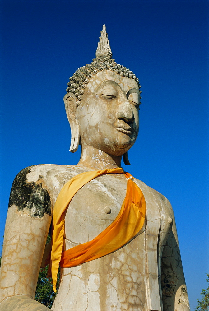 Seated Buddha dating from c. 1238, Muang Kao, Sukhothai, UNESCO World Heritage Site, Thailand, Asia