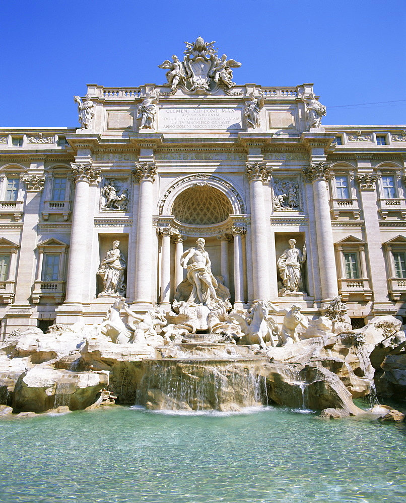 Baroque style, Trevi Fountain (Fontana di Trevi), Rome, Lazio, Italy, Europe