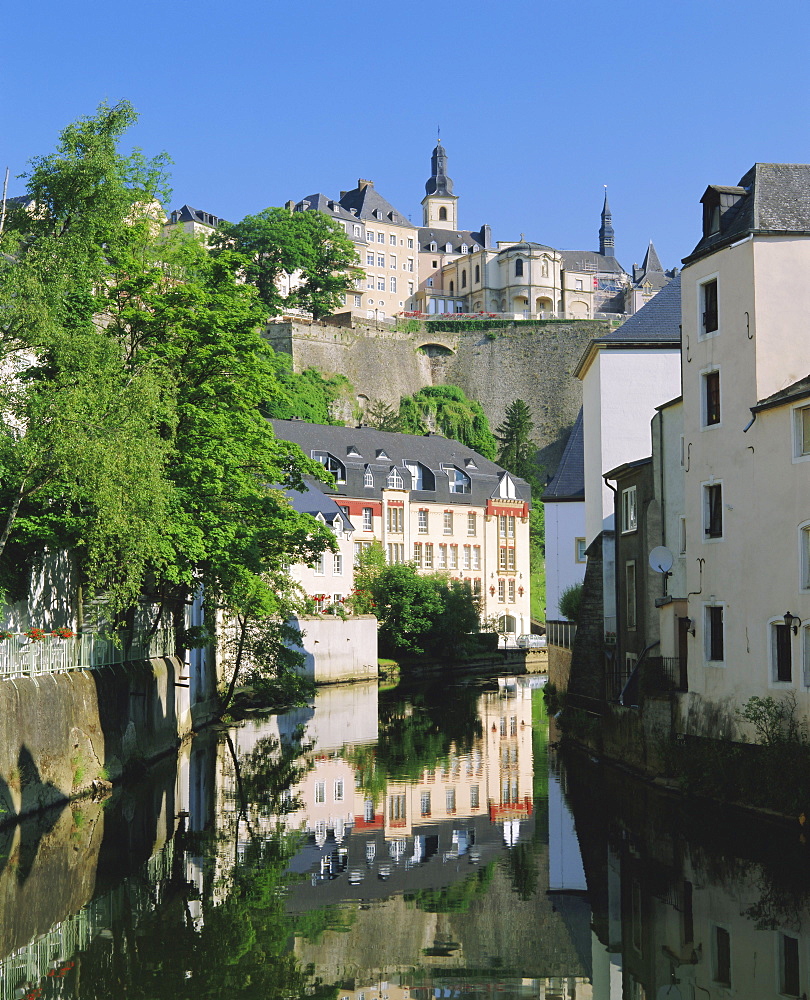 Luxembourg City, old city and river, Luxembourg