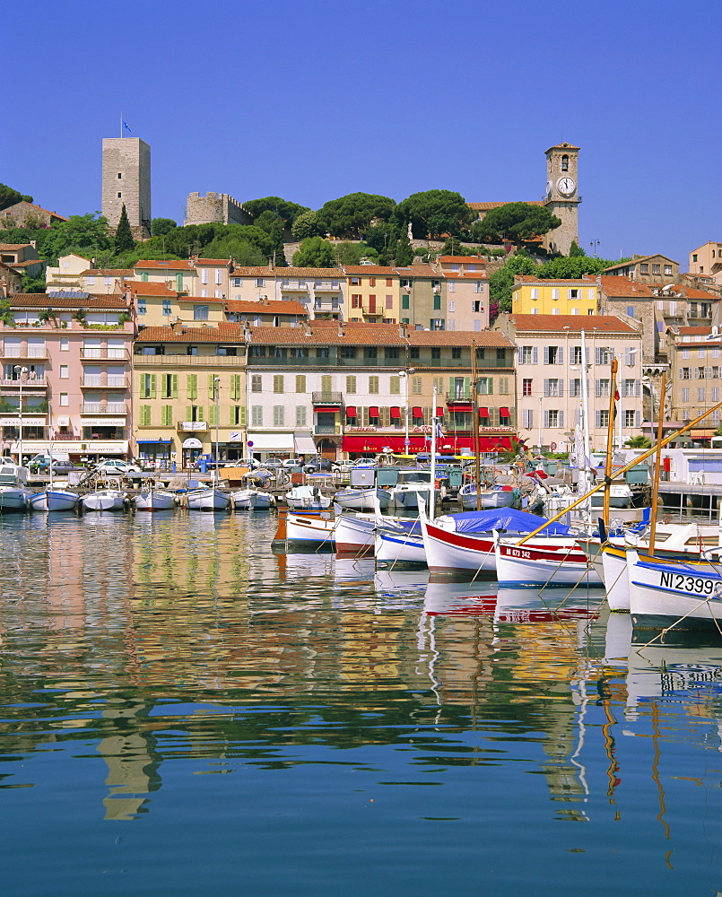 Harbour and waterfront, Cannes, Cote d'Azur, Alpes-Maritimes, Provence, France, Europe