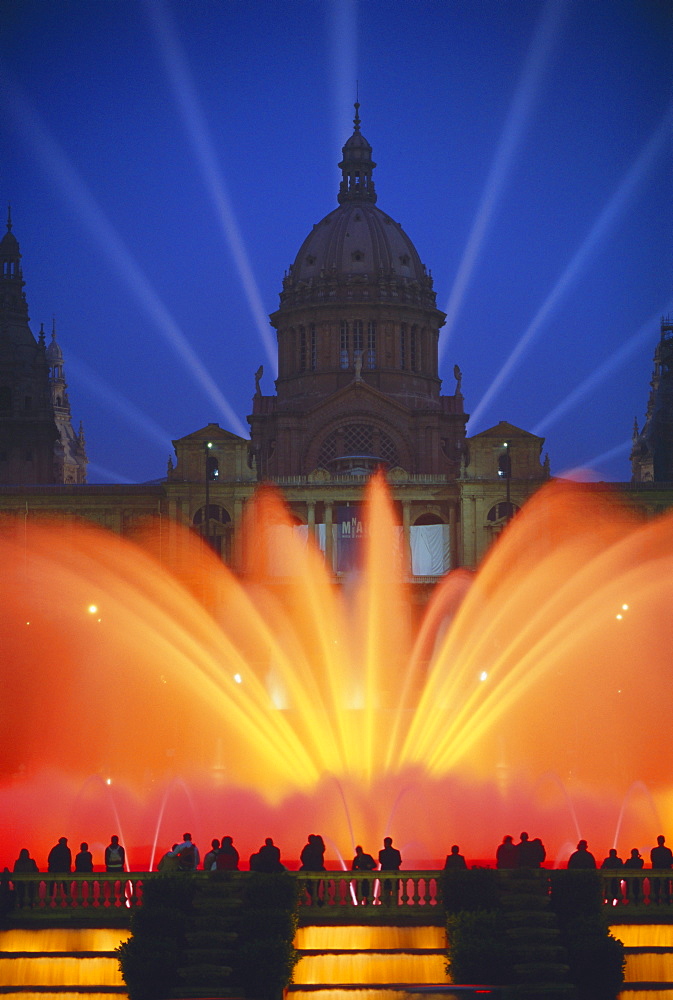 Grand Fountain and National Museum, Barcelona, Spain