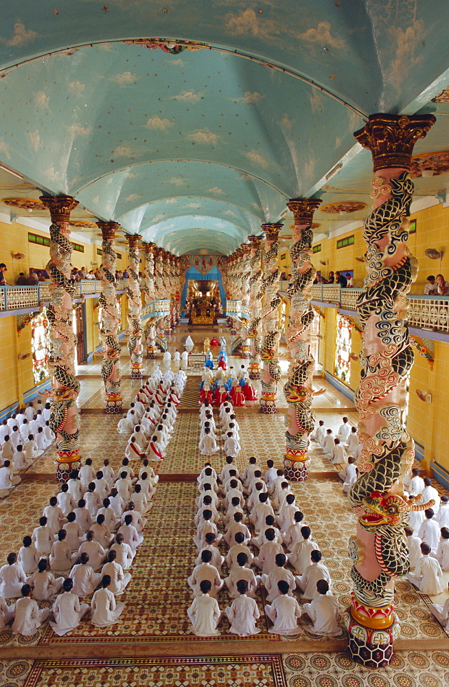 Cao Dai Mid-day Mass, The Cao Dai Temple, Tay Ninh (near Saigon), Vietnam