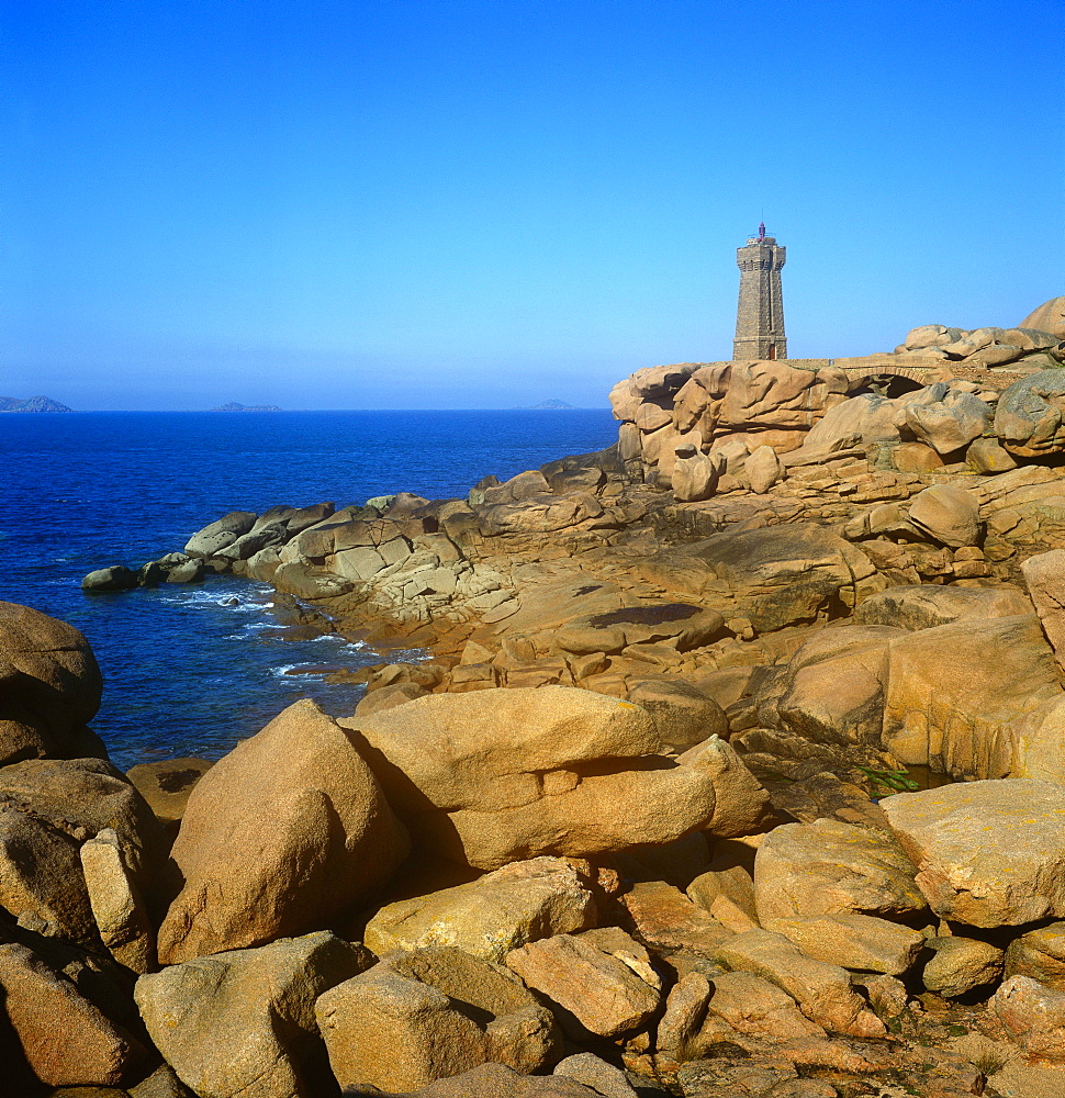 Lighthouse at Ploumanach, Britanny, France