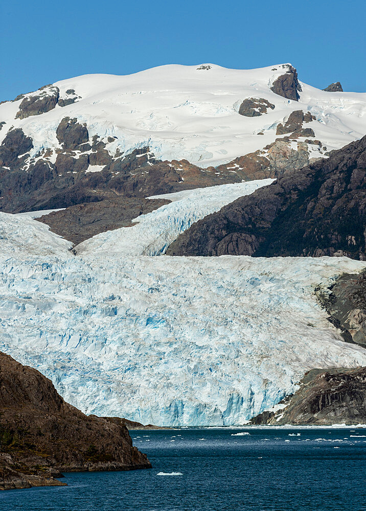 Asia Fjord and Brujo Glacier, Chilean Fjords, Chile, South America