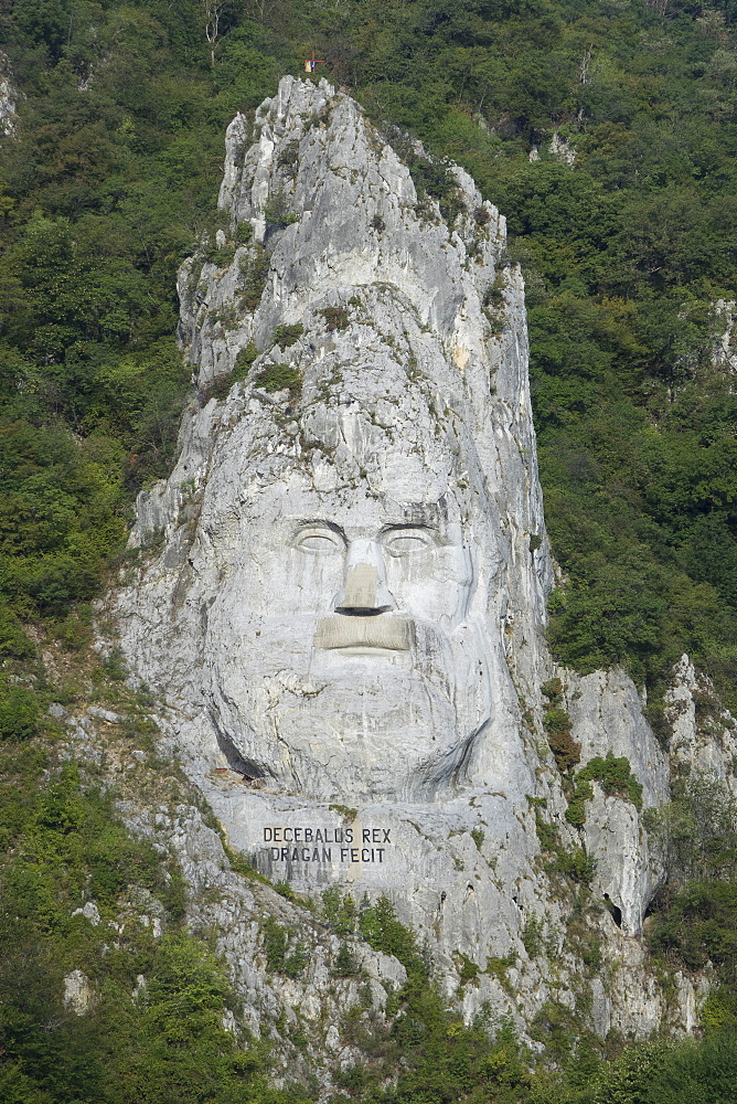 King Decabalus Rock Carving, Danube Gorge, Romania, Europe