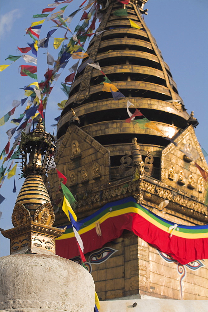 Swayambhunath Stupa (Monkey Temple), UNESCO World Heritage Site, Kathmandu, Nepal, Asia