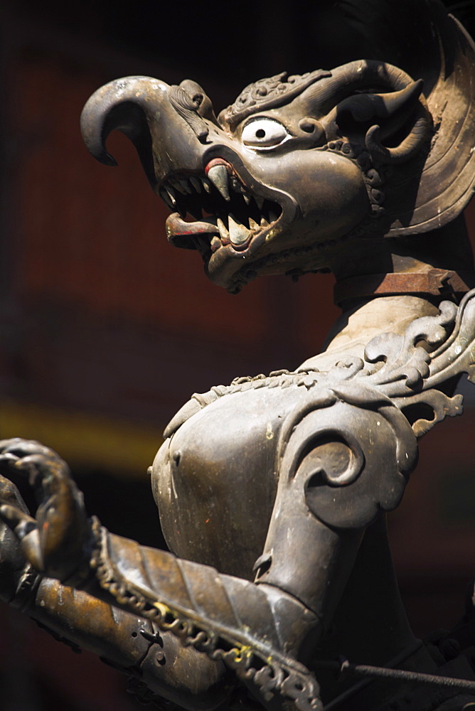 Religious statue at Golden Temple, (Hiranya Varna Mahavidar), Patan, Bagmati, Nepal, Asia