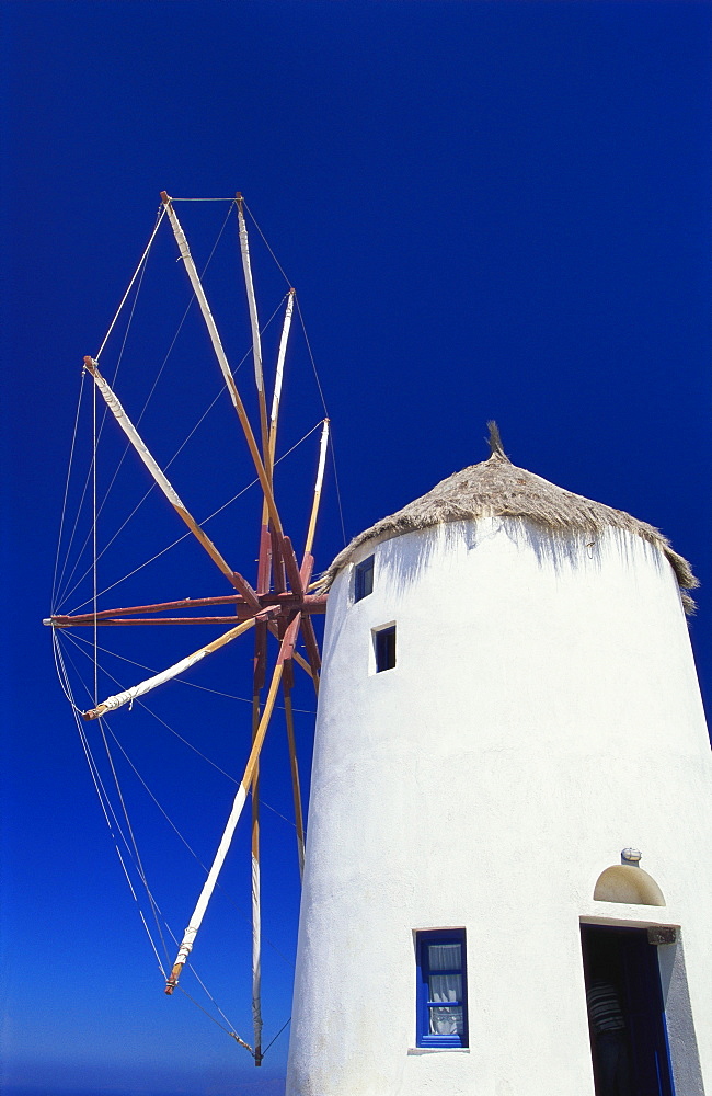 Whitewashed Windmill, Santorini, Cyclades, Greece