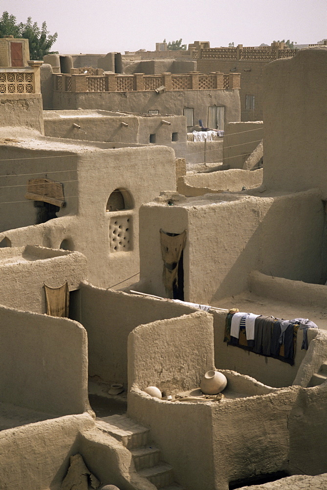 Mud-walled houses, Mopti, Mali, Africa