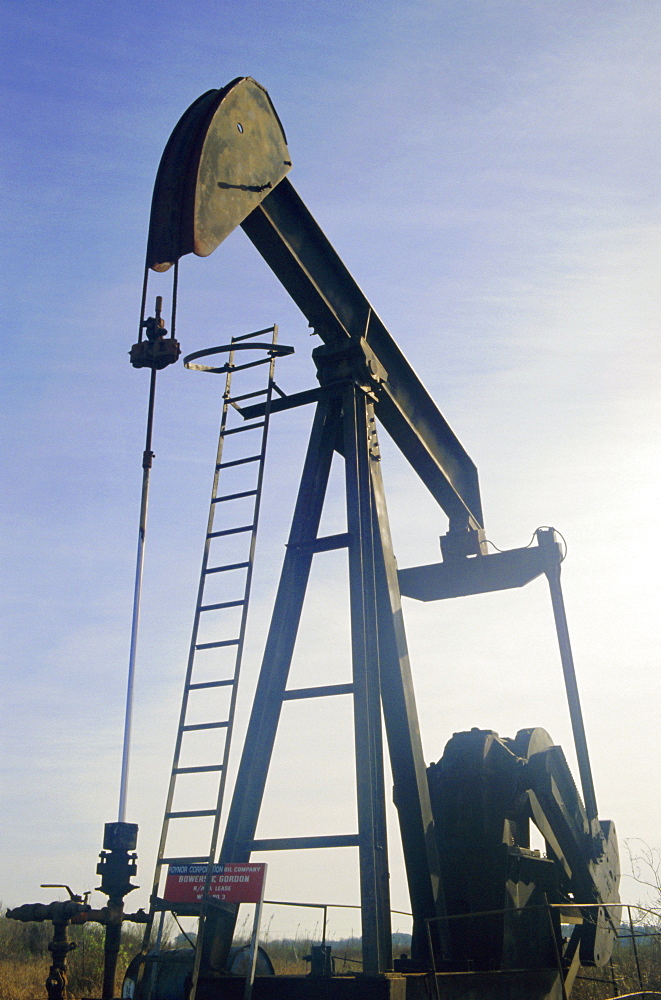 A nodding donkey oil pump, Texas, USA