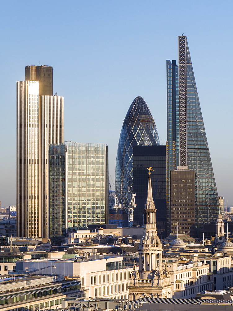 City skyline from St. Pauls, London, England, United Kingdom, Europe 