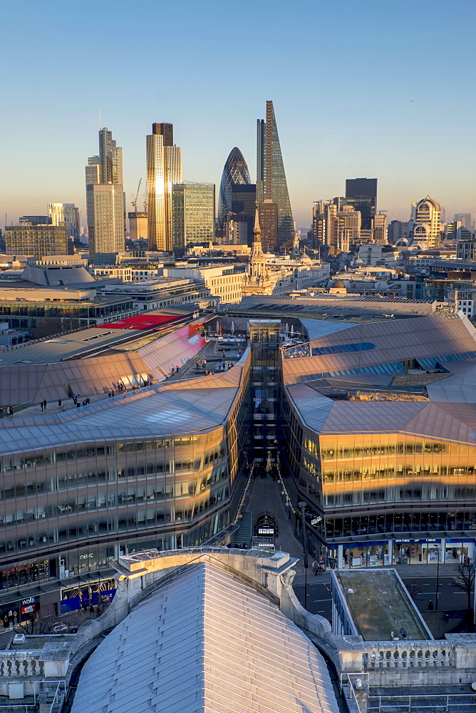 City skyline from St. Pauls, London, England, United Kingdom, Europe