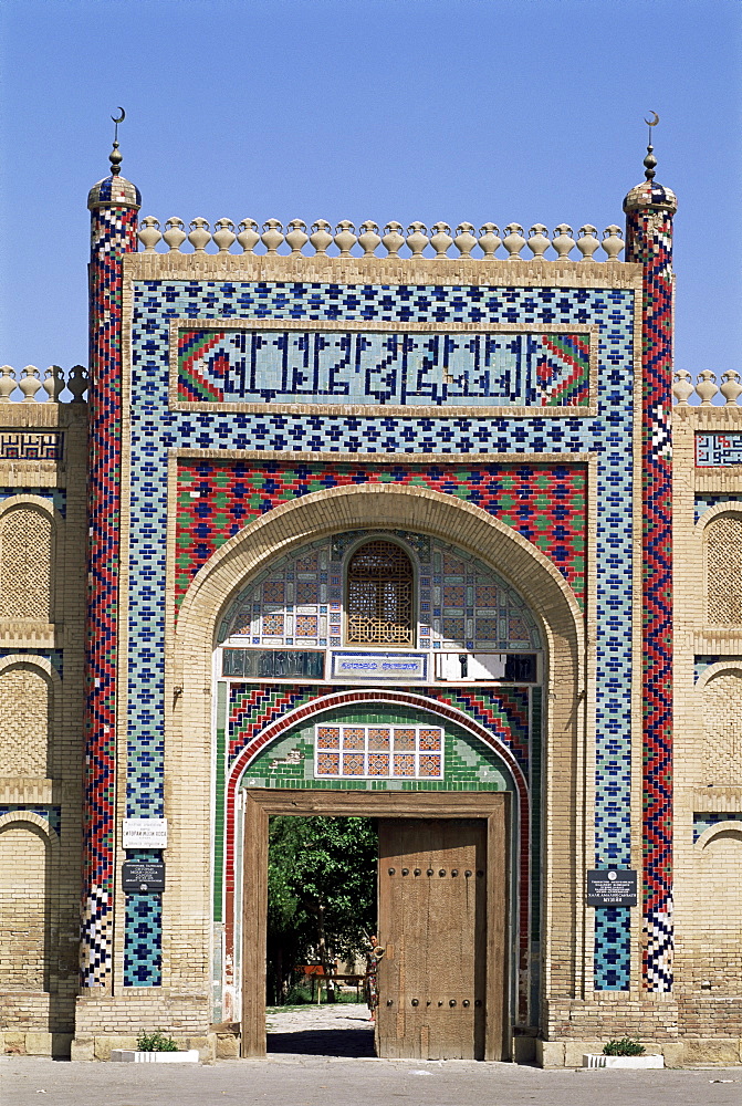 Sitorai-Mokhi-Khosa, summer palace gate, near Bukhara, Uzbekistan, Central Asia, Asia