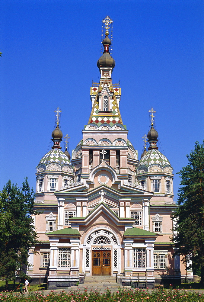 Zenkov Cathedral, 1904, made of wood with no nails, Alamty, Kazakhstan, Central Asia