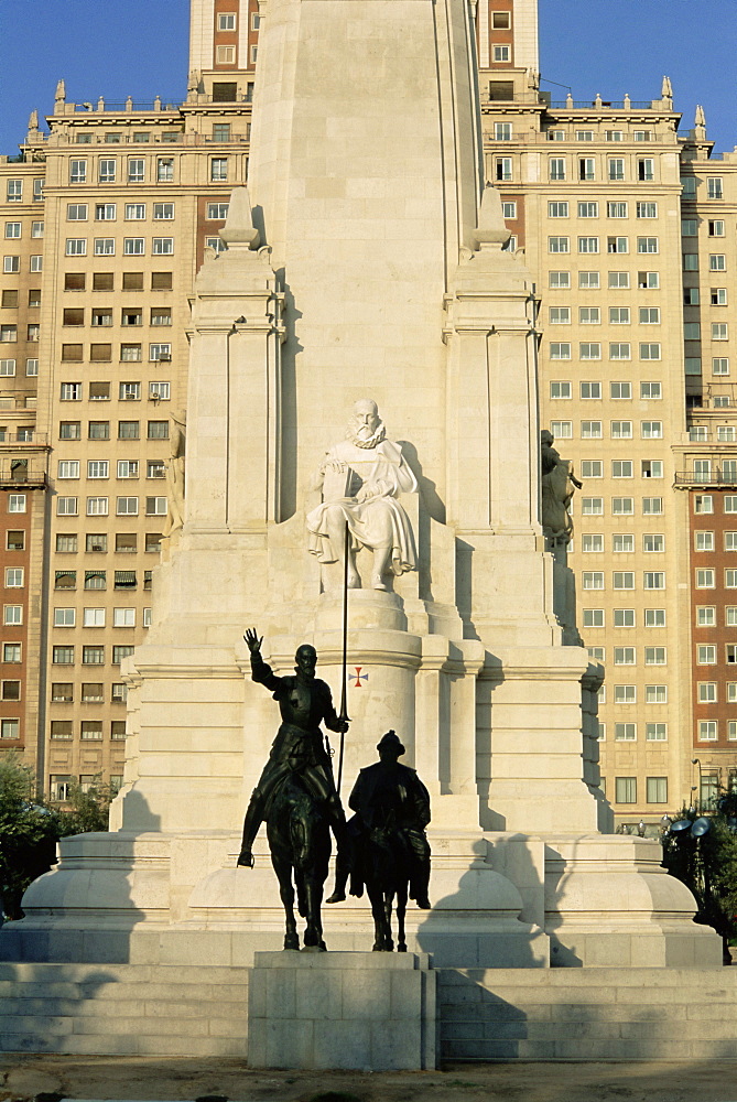 Cervantes monument, Madrid, Spain, Europe