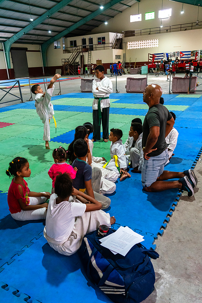 Martial arts class, Boxing Academy Trejo, Havana, Cuba