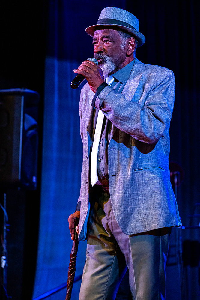 Singer at latest incarnation of Buena Vista Social Club, Havana, Cuba