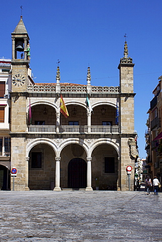 Town Hall, Plaza Mayor, Plasencias, Extremadura, Spain, Europe