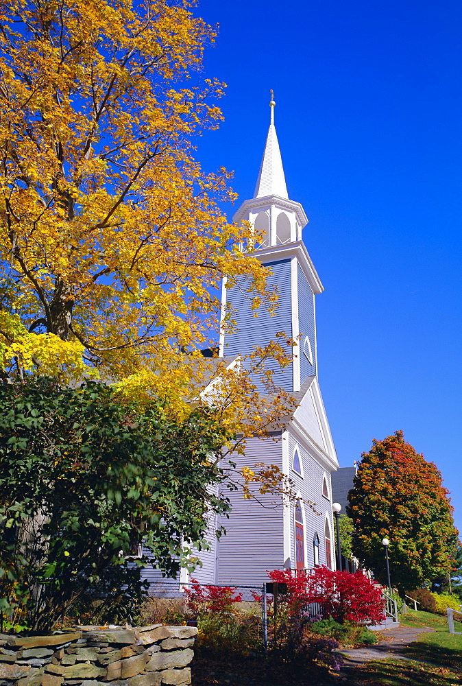 Church, Wiscasset Village, Maine, New England, USA