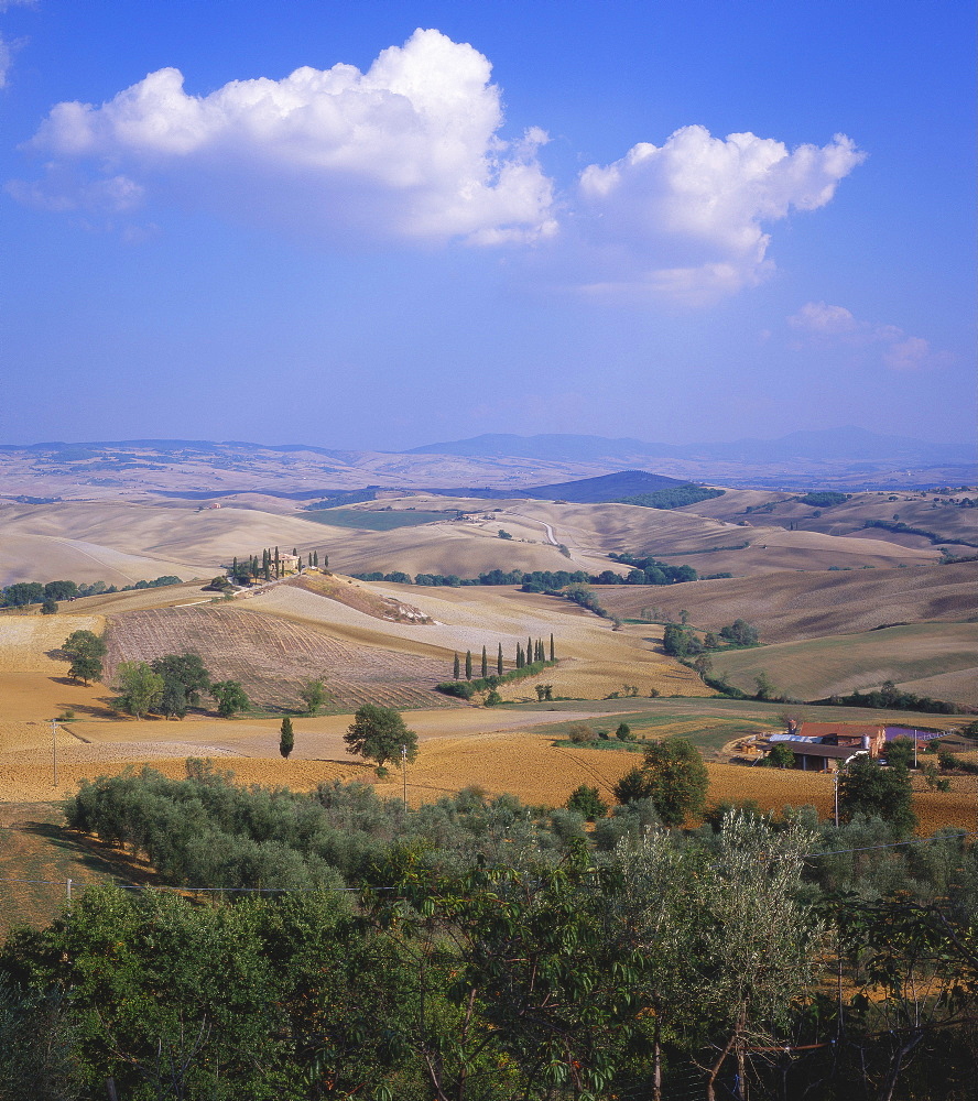 Elevated View of the Tuscan Countryside, Italy