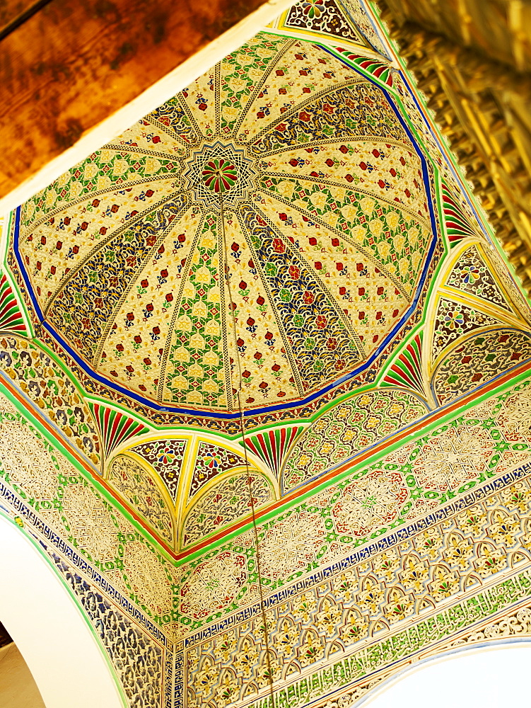 Tiled ceiling, Fez, Morocco, North Africa, Africa