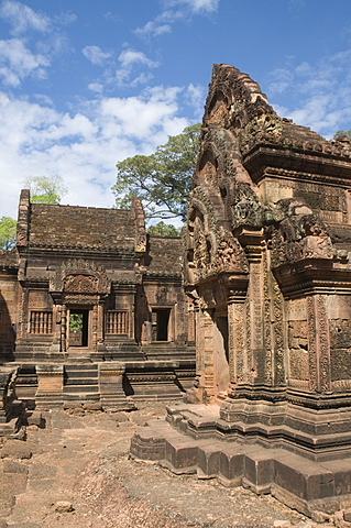 Banteay Srei Hindu temple, near Angkor, UNESCO World Heritage Site, Siem Reap, Cambodia, Indochina, Southeast Asia, Asia