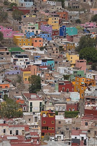 Colourful buildings, Guanajuato, Guanajuato State, Mexico, North America