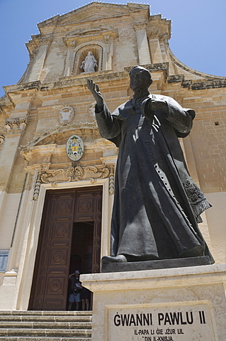 The Gozo Cathedral inside the Citadel, Victoria (Rabat), Gozo, Malta, Europe