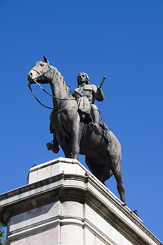 Statue of General Don Bruno De Zabala founder of Uruguay, Plaza Zabala, Montevideo, Uruguay, South America