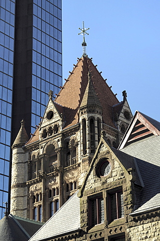 Trinity Church, Hancock Tower, Boston, Massachusetts, New England, United States of America, North America