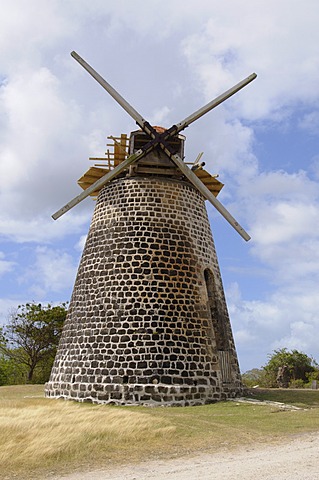 Betty's Hope Sugar mill, Antigua, Leeward Islands, West Indies, Caribbean, Central America