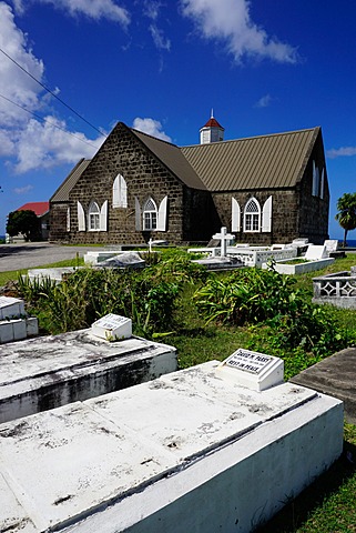 St. Thomas Anglican Church built in 1643, Nevis, St. Kitts and Nevis, Leeward Islands, West Indies, Caribbean, Central America 