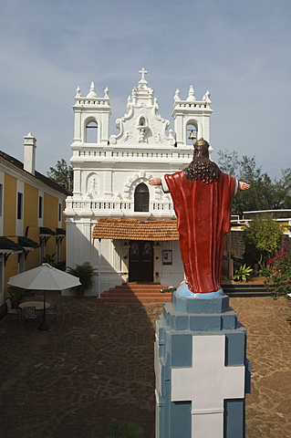 Old Portuguese church in grounds of Fort Tiracol, Goa, India