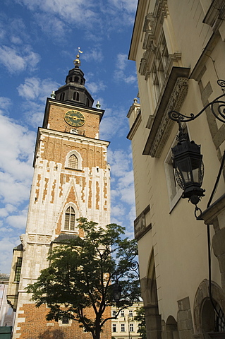 Town Hall Tower (Ratusz), Main Market Square (Rynek Glowny), Old Town District (Stare Miasto), Krakow (Cracow), UNESCO World Heritage Site, Poland, Europe