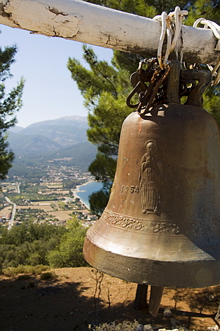 Church bell  near Sami, Kefalonia (Cephalonia), Greece, Europe