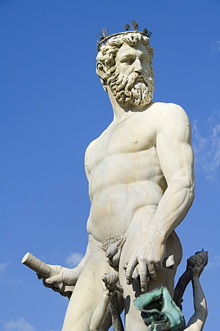 Statue of Neptune on the Piazza della Signoria, Florence (Firenze), Tuscany, Italy, Europe