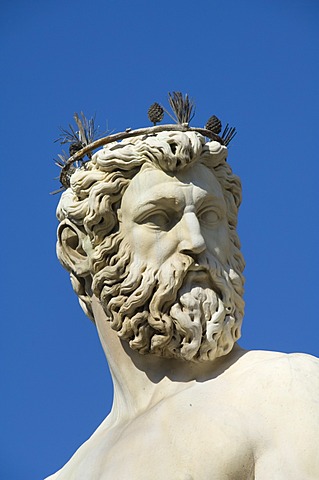 Statue of Neptune, on the Piazza della Signoria, Florence (Firenze), Tuscany, Italy, Europe