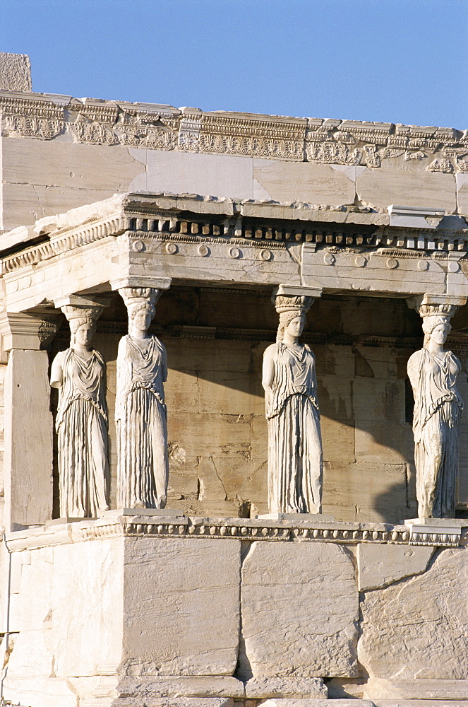 Portico of the Caryatids, Erechtheion, Acropolis, UNESCO World Heritage Site, Athens, Greece, Europe