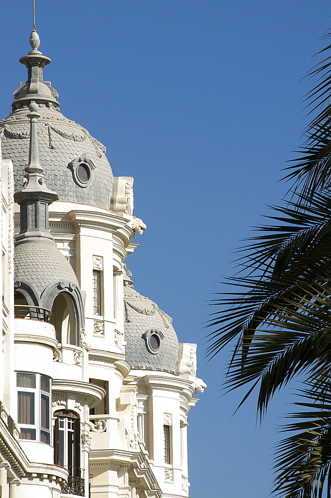 Cupolas and facades, Alicante, Valencia province, Spain, Europe