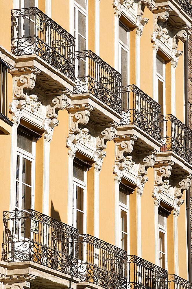 A beautiful facade, Alicante, Valencia province, Spain, Europe