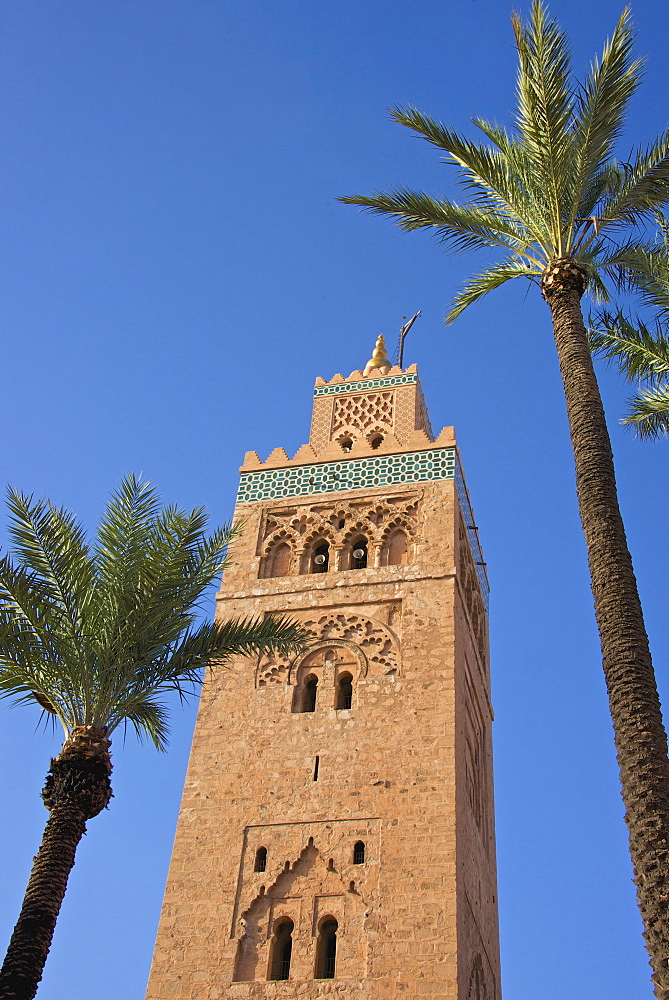 Koutoubia minaret, Marrakesh, Morocco, North Africa, Africa