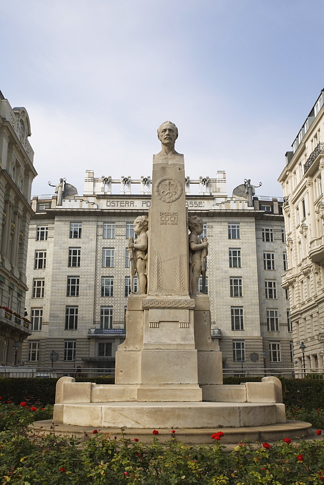 Post Office Savings Bank (Osterreichische Postsparkasse), designed by Otto Wagner, from Georg Koch Platz, Vienna, Austria, Europe